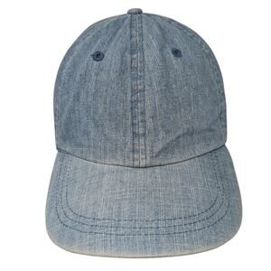 Accessories Slideback Baseball Cap Blue One Size Adjustable Denim Blank